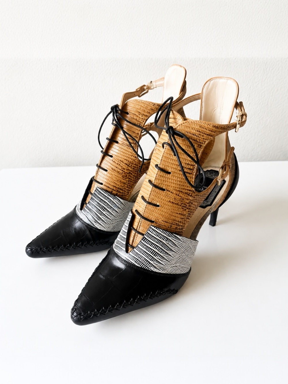 DIOR lace up bootie heels size 6.5  New‎ in Box AUTHENTIC